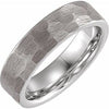 18K White Gold PVD Tungsten 6 mm Band Size 6.5 - Siddiqui Jewelers