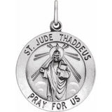 Sterling Silver 22 mm St. Jude Thaddeus Medal - Siddiqui Jewelers