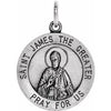 Sterling Silver 18 mm St. James Medal - Siddiqui Jewelers