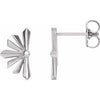 14K White Starburst Earrings - Siddiqui Jewelers