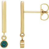 14K Yellow Alexandrite Dangle Earrings - Siddiqui Jewelers