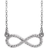 14K White Rope Infinity-Inspired 18" Necklace - Siddiqui Jewelers