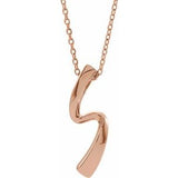 14K Rose Freeform Necklace - Siddiqui Jewelers