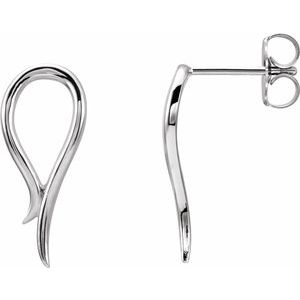 Sterling Silver Freeform Earrings - Siddiqui Jewelers
