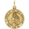 14K Yellow 18 mm Round Scapular Medal - Siddiqui Jewelers