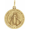 18K Yellow 22 mm Miraculous Medal - Siddiqui Jewelers