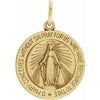 14K Yellow 18 mm Miraculous Medal - Siddiqui Jewelers