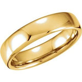 14K Yellow 5.5 mm European Half Round Band Size 6 - Siddiqui Jewelers