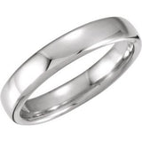 14K White 4.5 mm European Half Round Band Size 7 - Siddiqui Jewelers