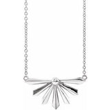 Sterling Silver Starburst 16" Necklace - Siddiqui Jewelers