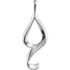 14K White Freeform Pendant Mounting - Siddiqui Jewelers