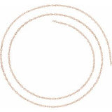 18K Rose 1.5 mm Solid Rope Chain By the Inch-Siddiqui Jewelers