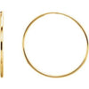 14K Yellow 24 mm Endless Hoop Earrings -Siddiqui Jewelers