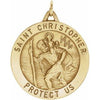 14K Yellow 33 mm St. Christopher Medal-Siddiqui Jewelers