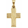 14K Yellow 13x10 mm The Rugged Cross® Pendant - Siddiqui Jewelers