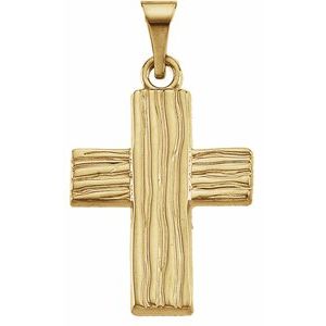 10K Yellow 18x14.5 mm The Rugged Cross® Pendant - Siddiqui Jewelers