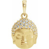 14K Yellow 1/8 CTW Diamond Buddha Pendant - Siddiqui Jewelers