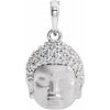 14K White 1/8 CTW Diamond Buddha Pendant - Siddiqui Jewelers