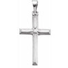 14K White 19x12.5 mm Cross Pendant - Siddiqui Jewelers