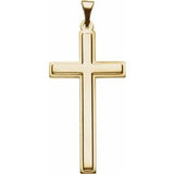 14K Yellow 31.5x17 mm Cross Pendant - Siddiqui Jewelers