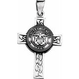 Sterling Silver 28.5x20.8 mm U.S. Navy Cross Necklace - Siddiqui Jewelers