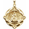 14K Yellow 31x31 mm Caridad del Cobre Medal - Siddiqui Jewelers