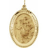 14K Yellow 39x26 mm Oval St. Christopher Medal - Siddiqui Jewelers