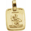 14K Yellow 13.1x11.2 mm St. Christopher Medal - Siddiqui Jewelers