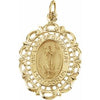 14K Yellow 25x18 mm Oval Our Lady of Guadalupe Medal - Siddiqui Jewelers