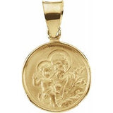 18K Yellow 12 mm St. Joseph Medal - Siddiqui Jewelers