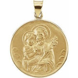 18K Yellow 25 mm St. Joseph Medal - Siddiqui Jewelers