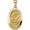 14K Yellow 23x16 mm Hollow Oval St. Joseph Medal - Siddiqui Jewelers