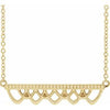 14K Yellow Vintage-Inspired Bar 18" Necklace - Siddiqui Jewelers