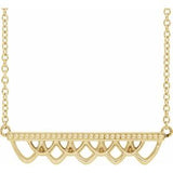 14K Yellow Vintage-Inspired Bar 18" Necklace - Siddiqui Jewelers