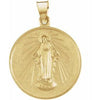 18K Yellow 25 mm Miraculous Medal - Siddiqui Jewelers