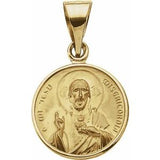 18K Yellow 13 mm Sacred Heart Medal - Siddiqui Jewelers
