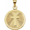 14K Yellow 19 mm Confirmation Medal - Siddiqui Jewelers