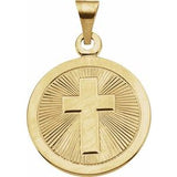 14K Yellow 19 mm Confirmation Medal - Siddiqui Jewelers