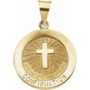 14K Yellow 18 mm Hollow Confirmation Medal - Siddiqui Jewelers