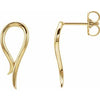 14K Yellow Freeform Earrings - Siddiqui Jewelers