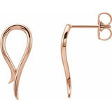14K Rose Freeform Earrings - Siddiqui Jewelers