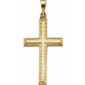 14K Yellow 24x14 mm Cross Pendant - Siddiqui Jewelers