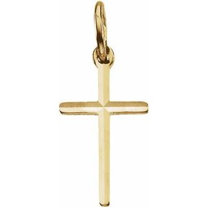 14K Yellow 13x8.5 mm Cross pendant - Siddiqui Jewelers