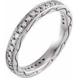 14K White 3/8 CTW Diamond Eternity Band Size 7 - Siddiqui Jewelers
