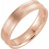 14K Rose 5 mm Grooved Band Size 10.5 - Siddiqui Jewelers