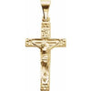 14K Yellow 23.5x14 mm Crucifix Pendant - Siddiqui Jewelers