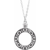 Sterling Silver Celebration of Life Ash Holder 18" Necklace - Siddiqui Jewelers