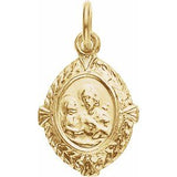 14K Yellow 12x9 mm St. Joseph Medal - Siddiqui Jewelers