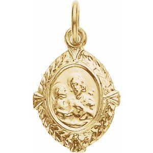 14K Yellow 12x9 mm St. Joseph Medal - Siddiqui Jewelers