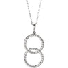 Sterling Silver Interlocking Circle 16-18" Necklace - Siddiqui Jewelers